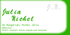 julia michel business card